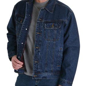 Men's Rugged Wear Flannel Lined Denim Jacket